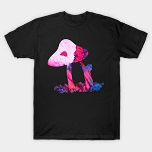 Mushroom Cat Colorful T-Shirt